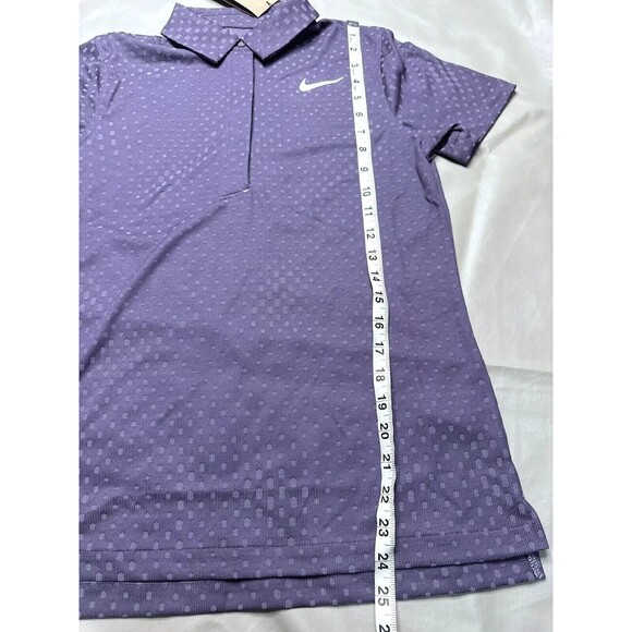 Nike Dri-FIT ADV Tour Jacquard Purple Golf Polo textured FQ3056 553 Women Small - Picture 11 of 11
